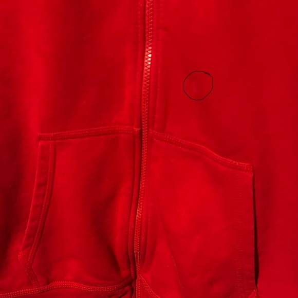 Men's Nike size large red zip up hoodie - Picture 3 of 5
